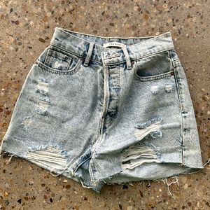 pacsun high wasted distressed jean shorts